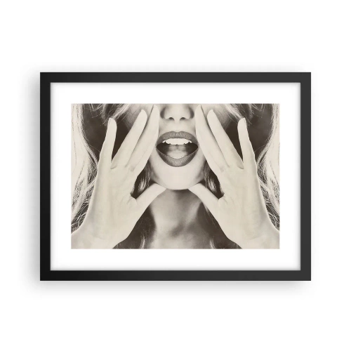 Plakát v černém rámu - Už jdu! - 40x30 cm