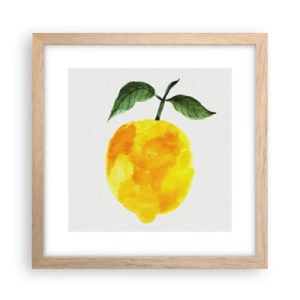 Plakát v rámu světlý dub - Jak poznat chuť slunce - 30x30 cm