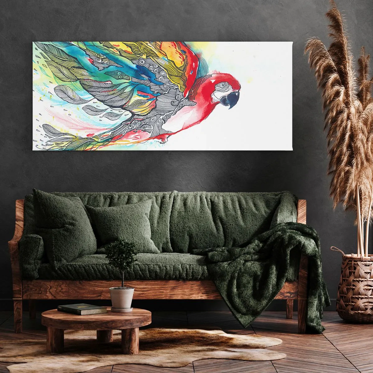 Obraz na plátně - Žij barevně - 90x30 cm