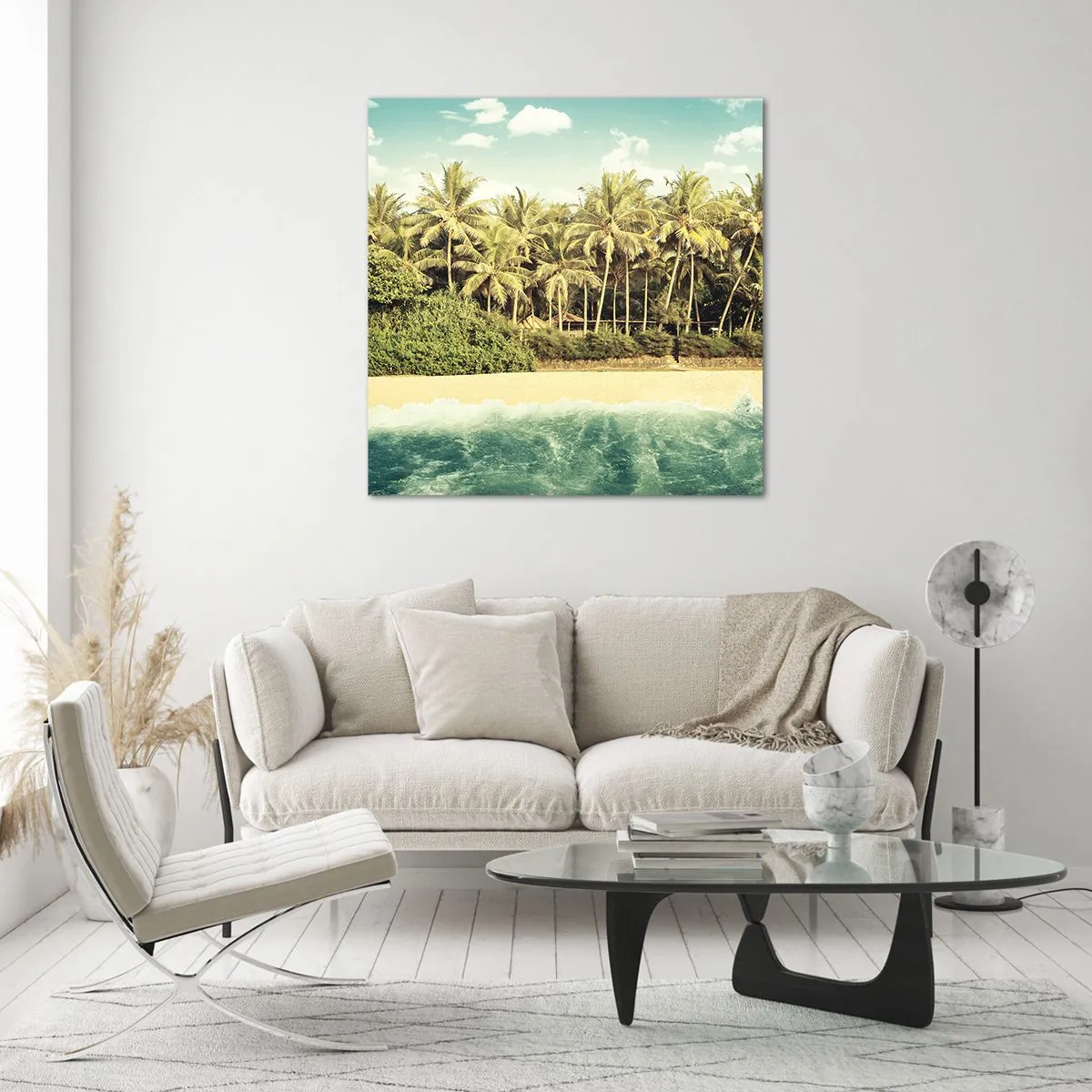 Obraz na skle - Co třeba tady? - 70x70 cm