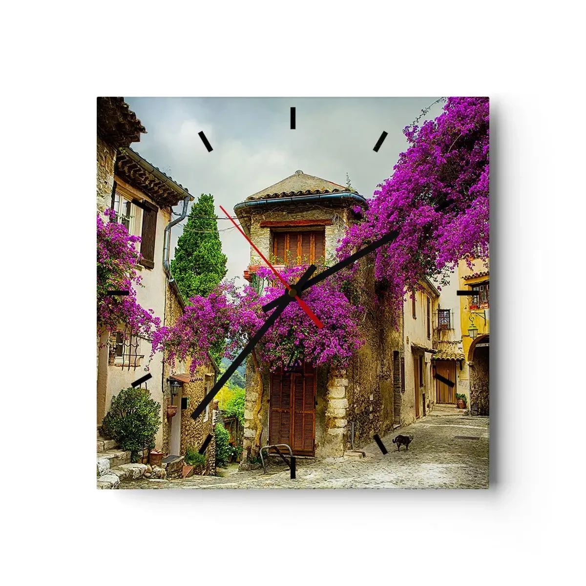 Nástěnné hodiny - Pod květinovým baldachýnem - 40x40 cm