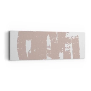 Obraz na plátně - Abstrakce v jemné růžové - 90x30 cm