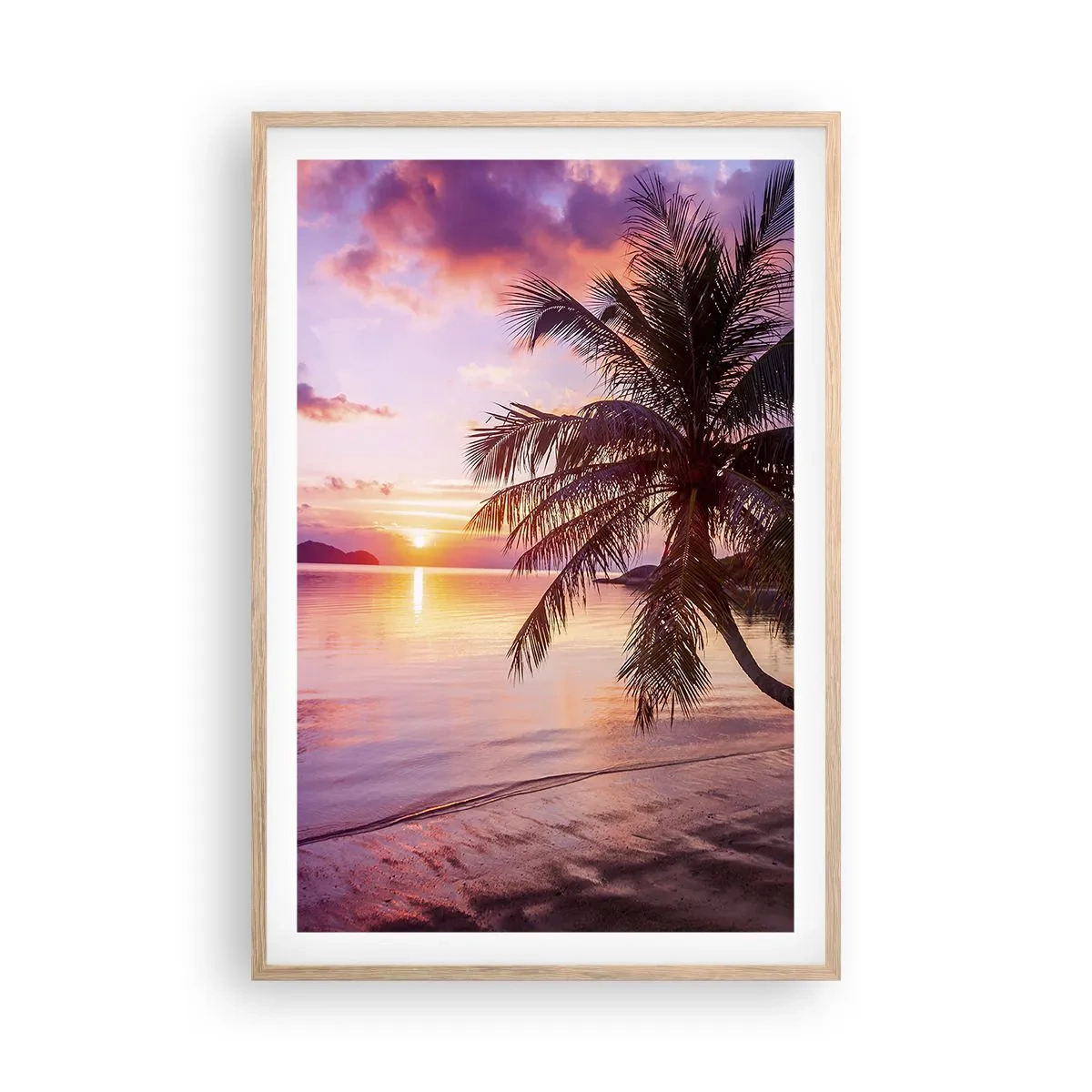 Plakát v rámu světlý dub - Blahobyt až po okraj - 61x91 cm