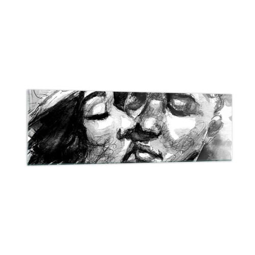 Obraz na skle - Něžný okamžik - 160x50 cm
