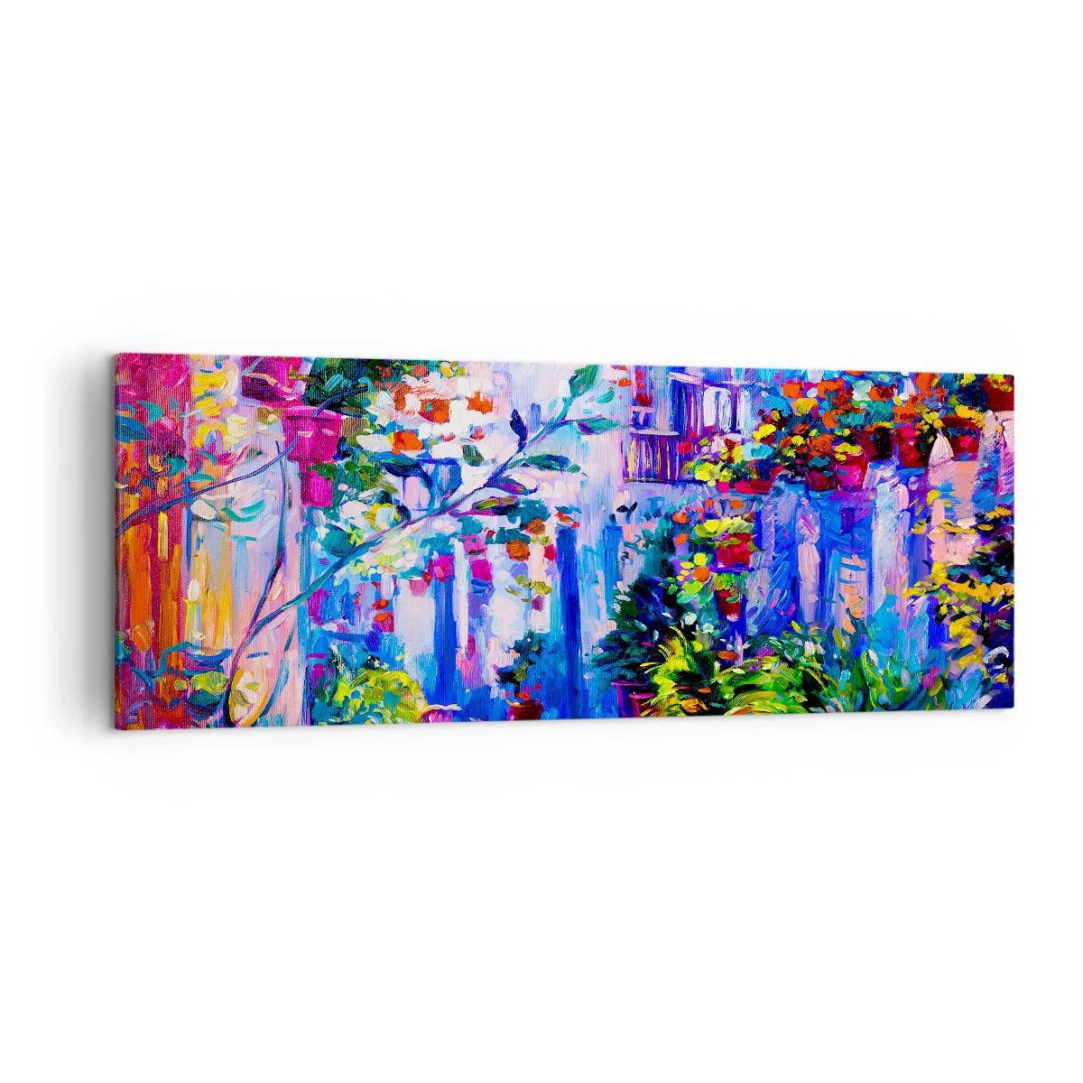 Obraz na plátně - Imprese - italská ulička - 140x50 cm