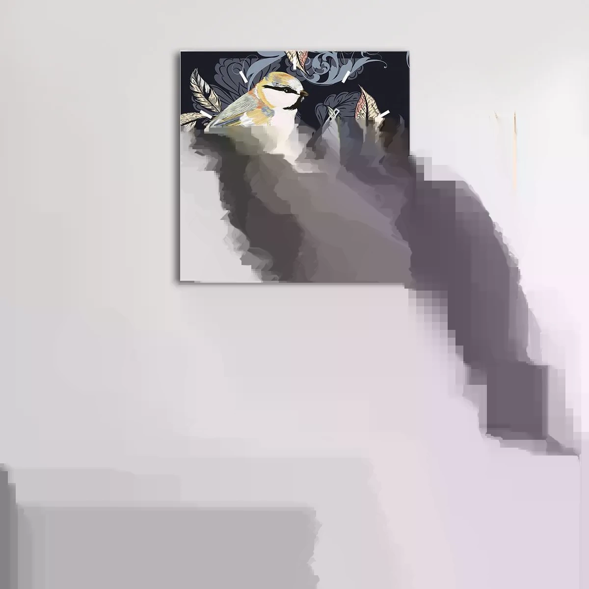 Nástěnné hodiny - Žlutomodrá píseň - 30x30 cm