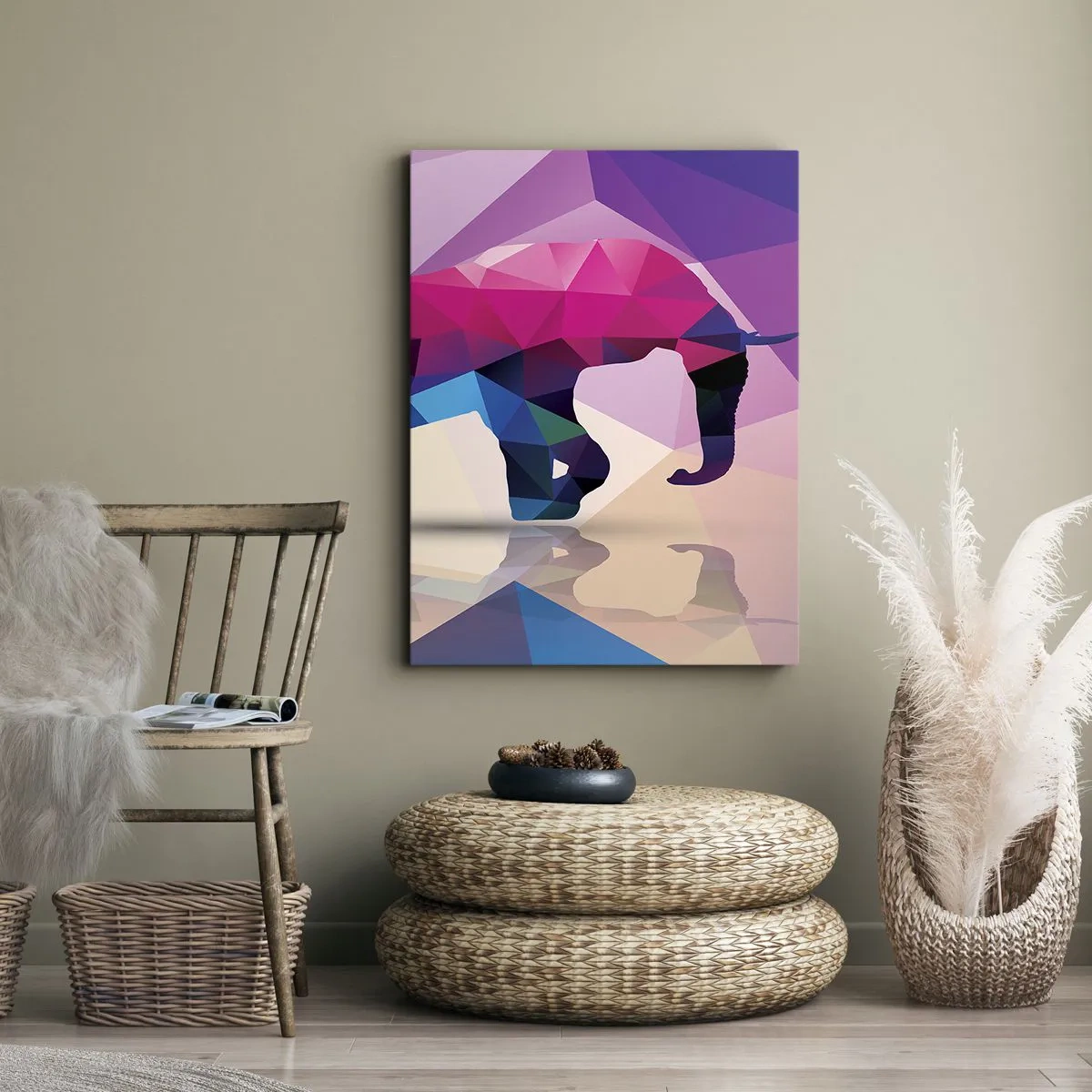 Obraz na plátně - Křišťálový dinosaurus - 50x70 cm