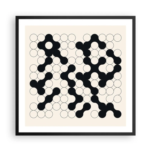 Plakát v černém rámu - Čínská hra – variace - 60x60 cm