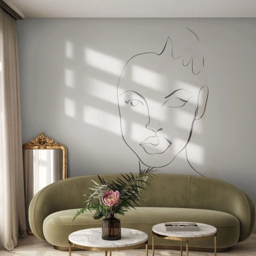 Fototapeta Samolepicí Deluxe Sticker - Obrys smyslnosti - Žena, Grafika, Kus - 350x256 cm