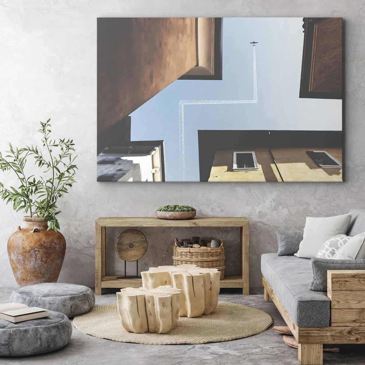 Obraz na plátně - Nad městským labyrintem - 70x50 cm