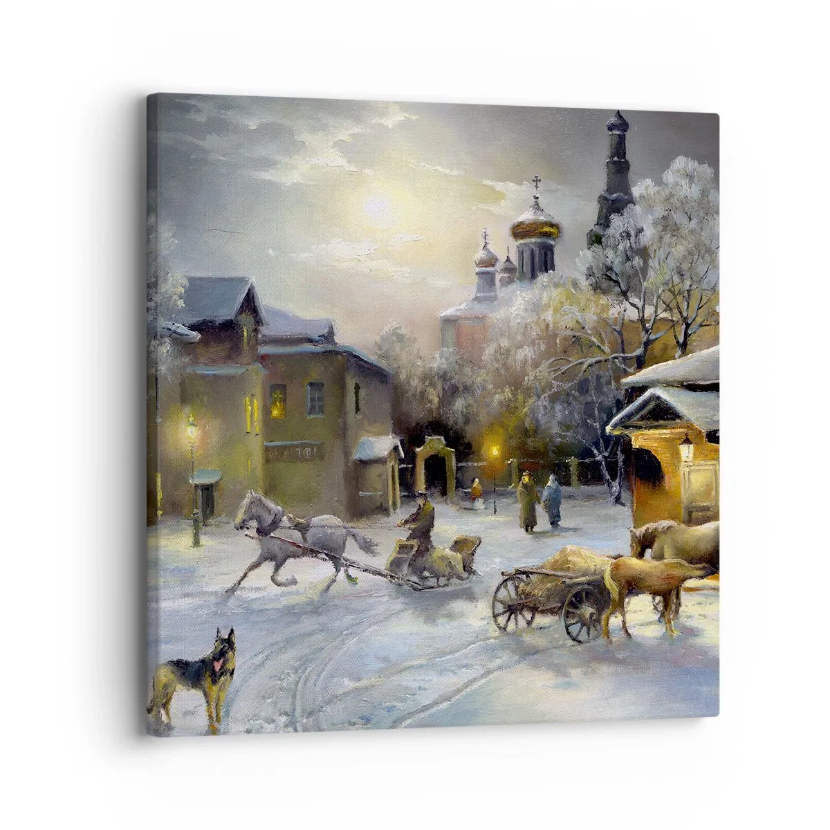 Obraz na plátně - Kouzlo ruské zimy - 30x30 cm