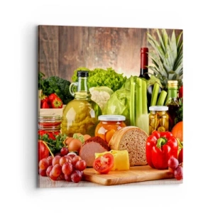 Obraz na plátně - Uzené, pečené, marinované - 70x70 cm