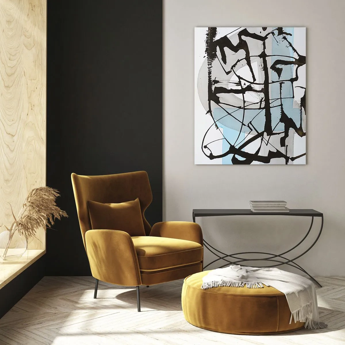 Obraz na skle - Přesto modrá - 50x70 cm