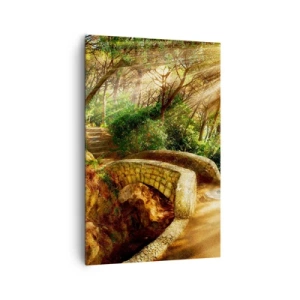 Obraz na plátně - Přímo z můstku v pohádkovém lese - 80x120 cm