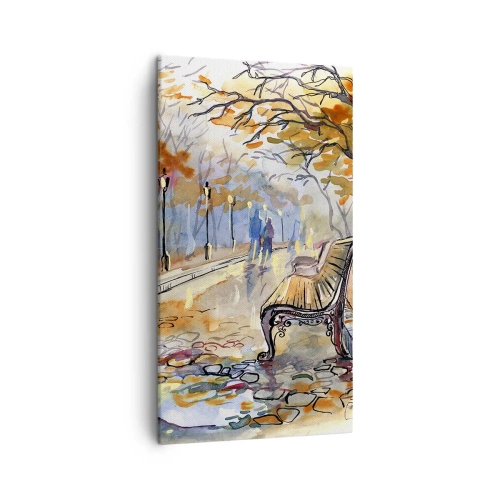 Obraz na plátně - Společně putovat podzimem - 45x80 cm