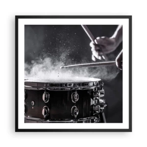 Plakát v černém rámu - Puls hudby - 60x60 cm