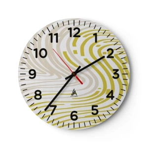 Nástěnné hodiny - Kompozice s mírným ohybem - 40x40 cm