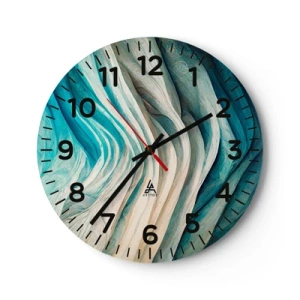 Nástěnné hodiny - Modrá neukojitelnost - 30x30 cm