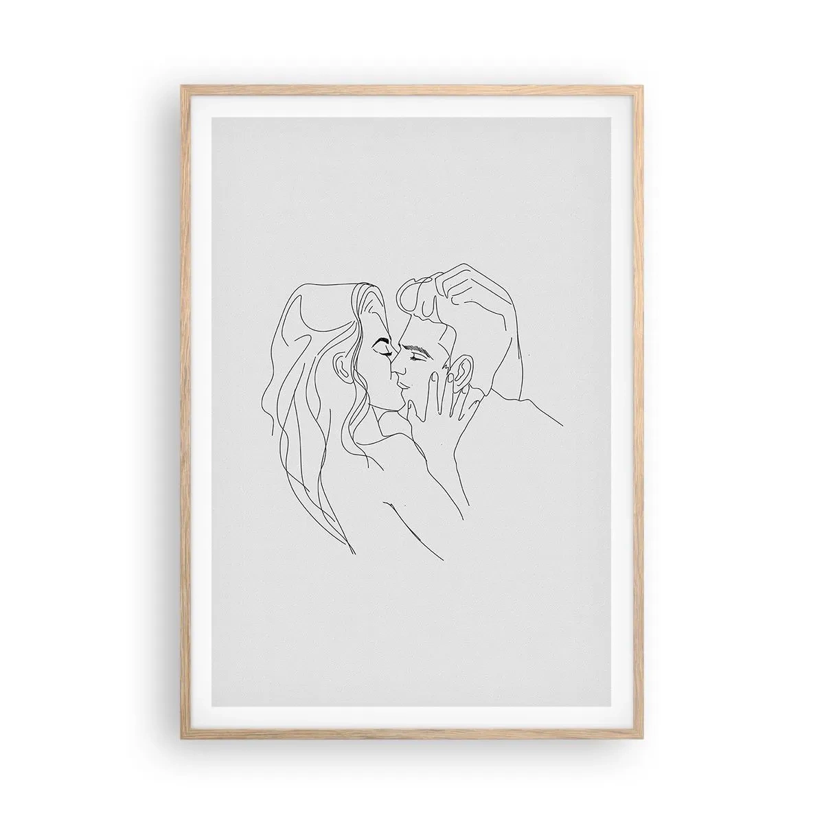 Plakát v rámu světlý dub - Jedním tahem - 70x100 cm