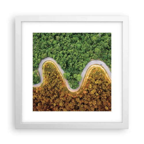 Plakát v bílém rámu - Hranice a průlomy - 30x30 cm