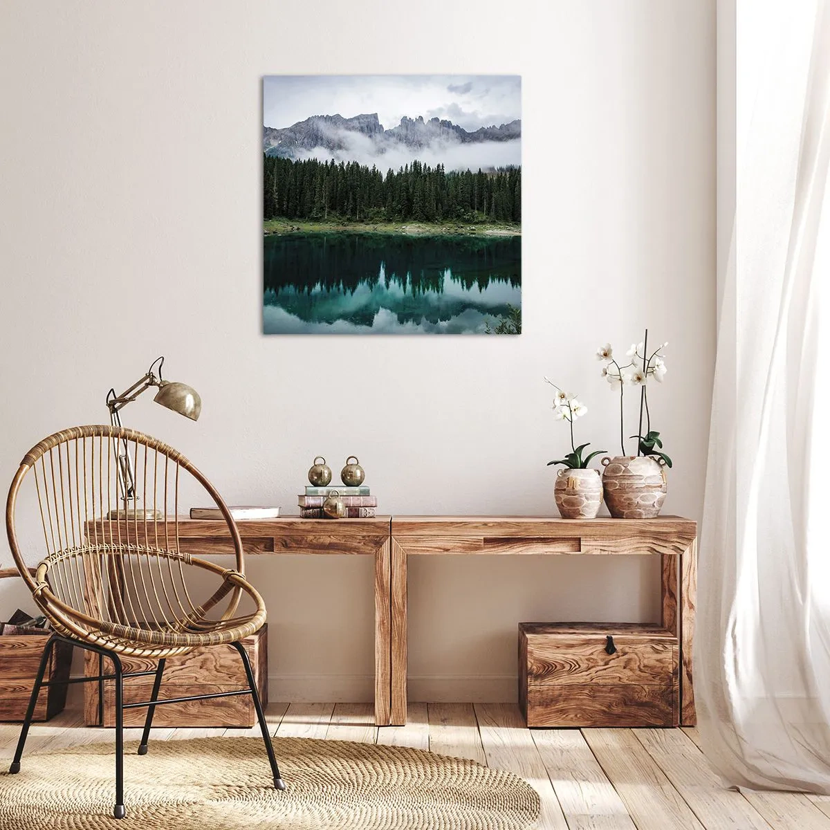 Obraz na plátně - Tiše, tiše, neprobuďme spící vodu…. - 50x50 cm