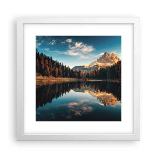 Plakát v bílém rámu - Dvojitá krajina - 30x30 cm