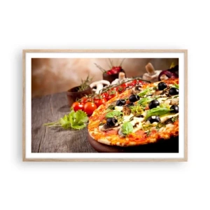 Plakát v rámu světlý dub - Z telurických složek - 91x61 cm