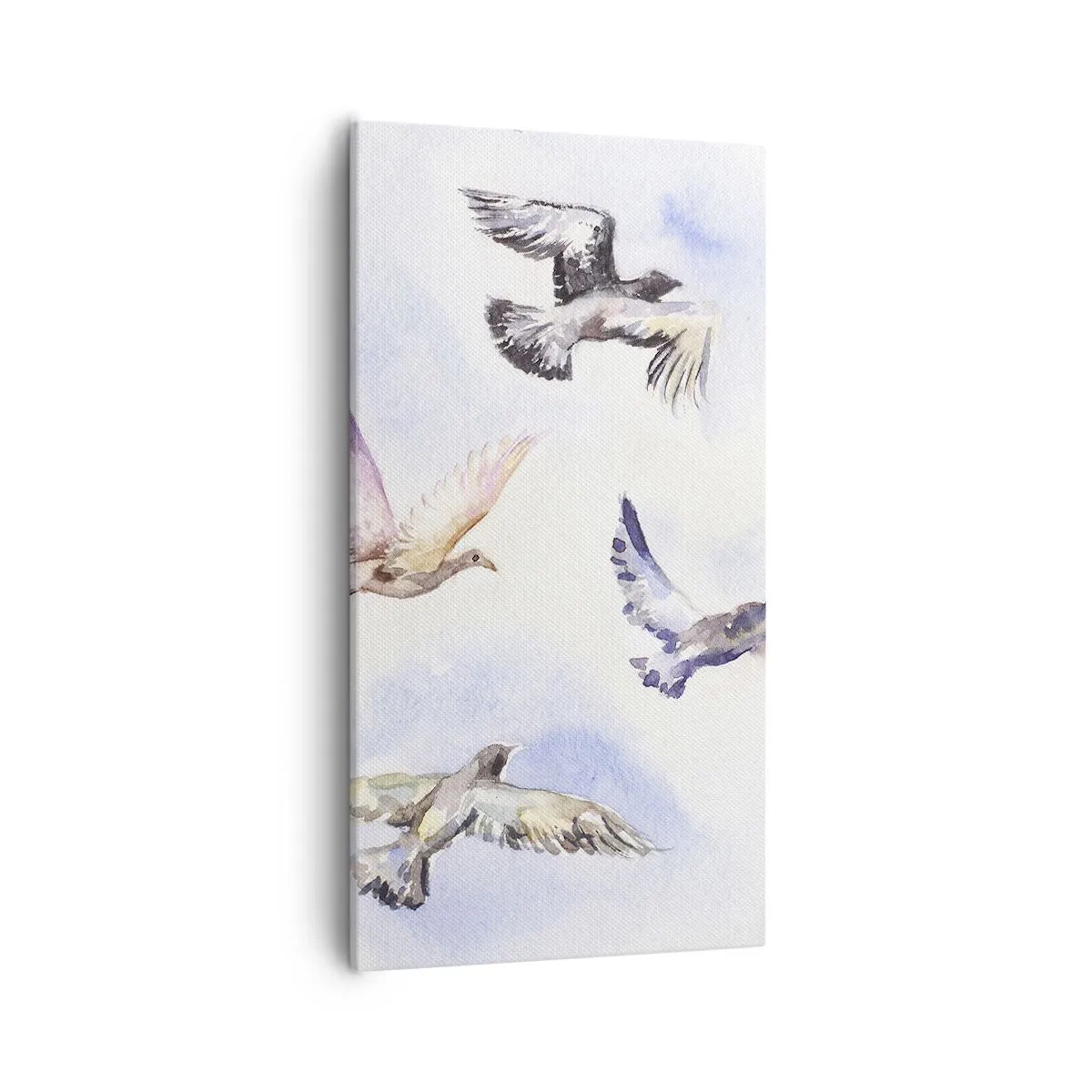 Obraz na plátně - Svoboda v šedé a modré - 55x100 cm