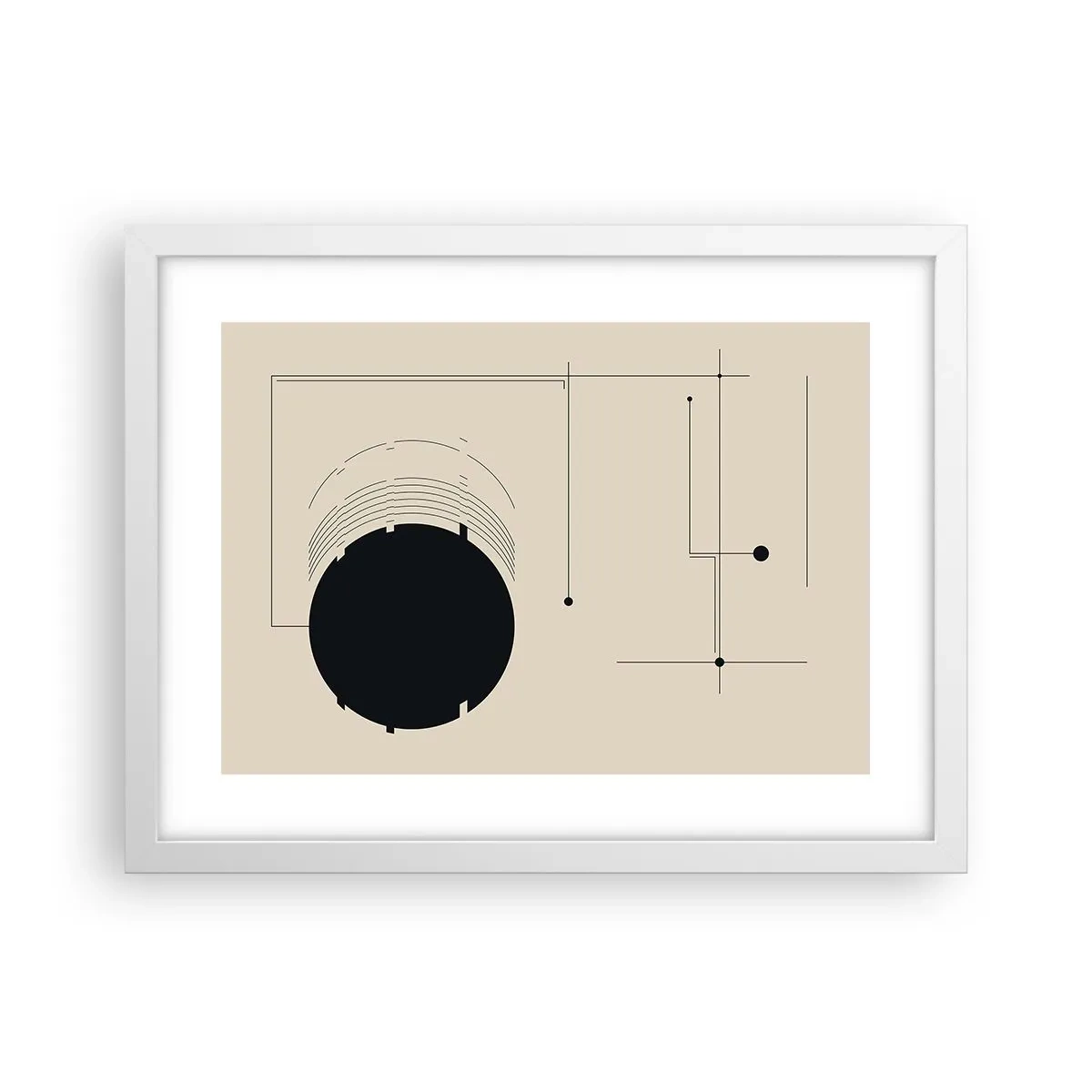 Plakát v bílém rámu - Pružná a dynamická kompozice - 40x30 cm