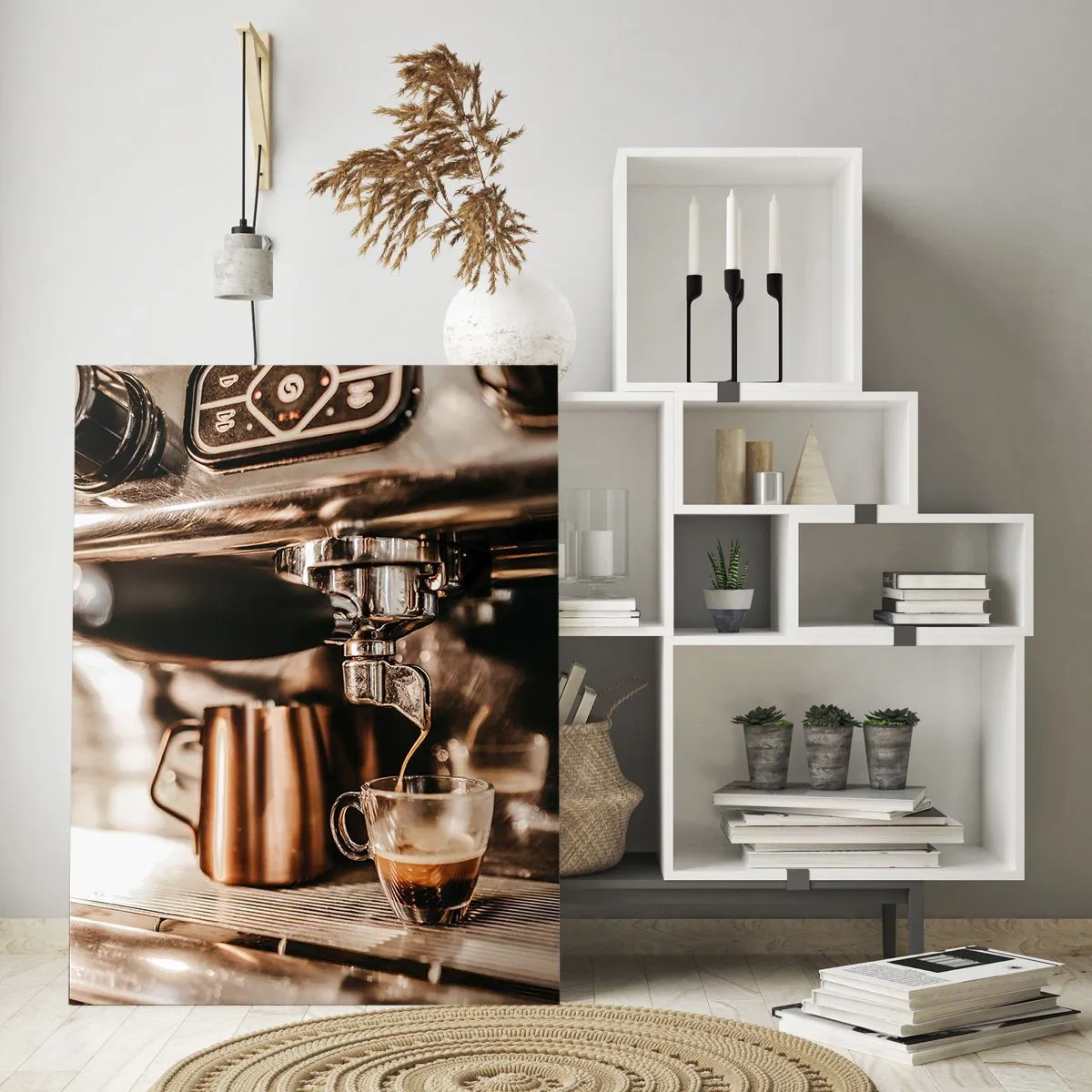 Obraz na skle - Jas kávy - 80x120 cm