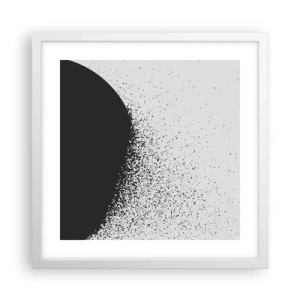 Plakát v bílém rámu - Pohyb částic - 40x40 cm