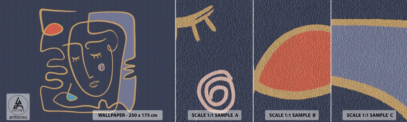 Vzor Fototapety Premium Sand - V zádumčivosti - Portrét, Tvář, Kus - 100x30 cm