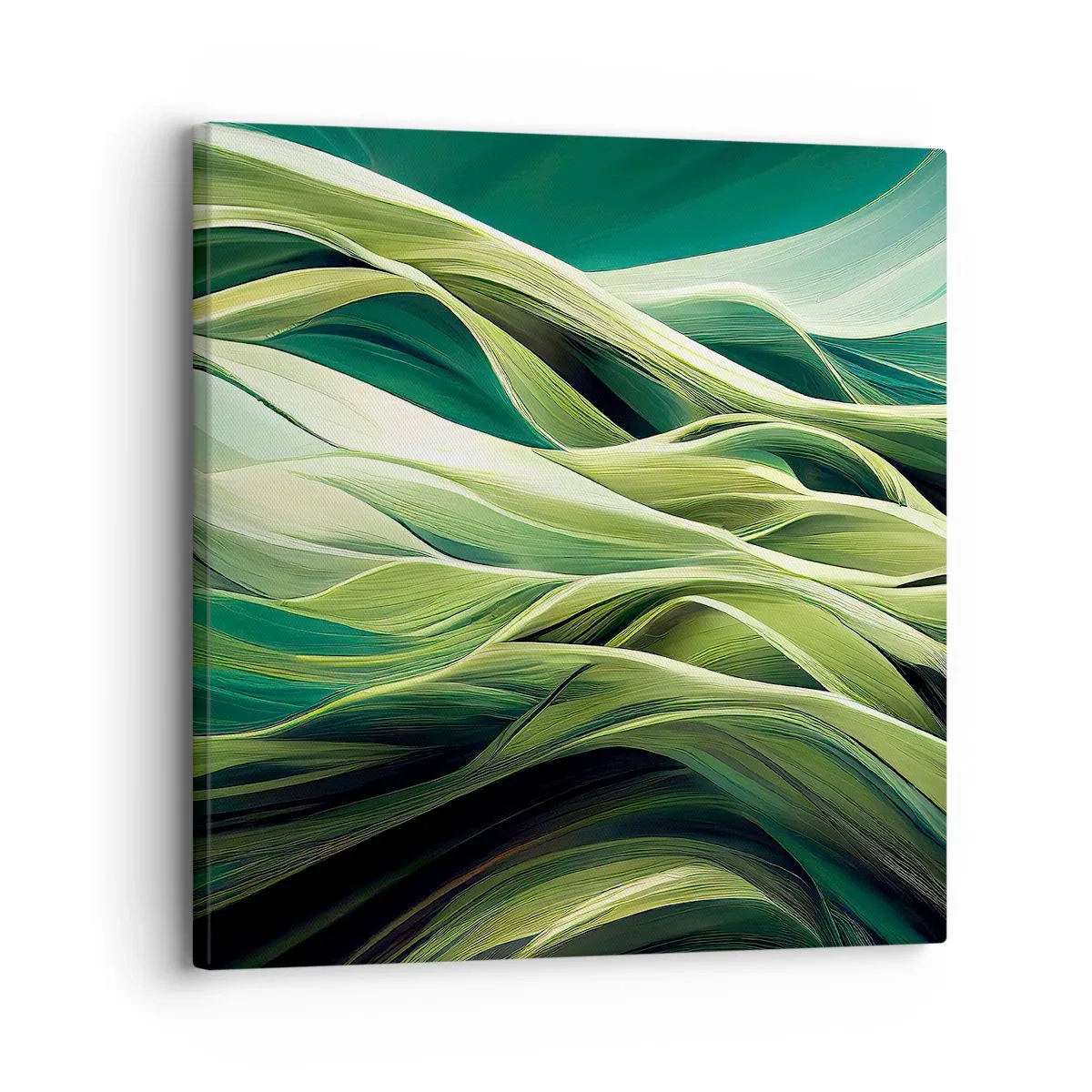 Obraz na plátně - Abstraktní hra na zelenou - 30x30 cm