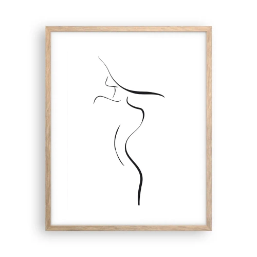 Plakát v rámu světlý dub - Nepolapitelná jako vlna - 40x50 cm