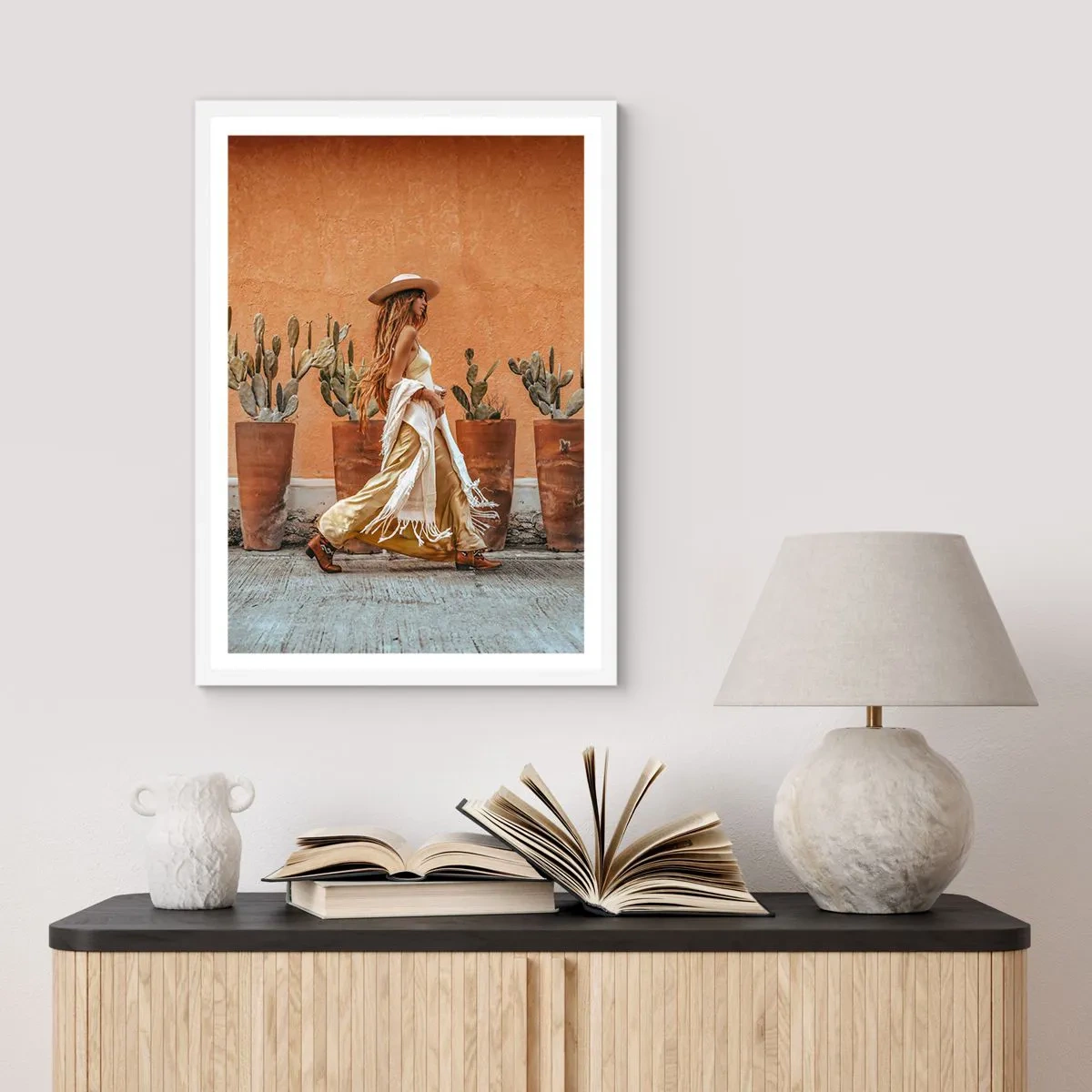Plakát v bílém rámu - V hippie stylu - 61x91 cm