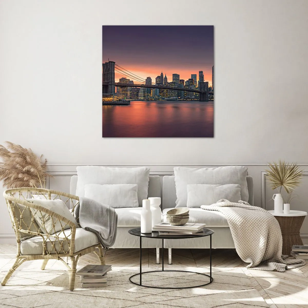 Obraz na skle - Ponořené do liliového ticha - 60x60 cm