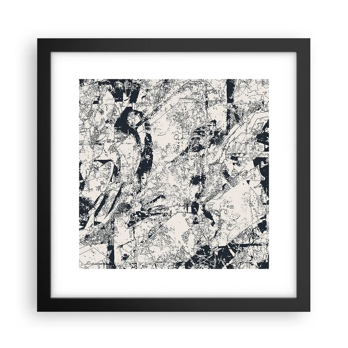 Plakát v černém rámu - Prolínání protikladů - 30x30 cm