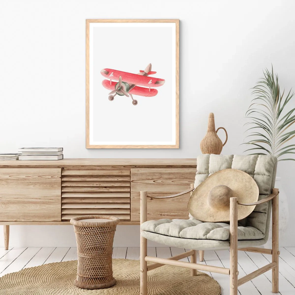 Plakát v rámu světlý dub - Připraven na vysoký let - 40x50 cm