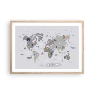 Plakát v rámu světlý dub - Řekni mi, odkud jsi… - 70x50 cm