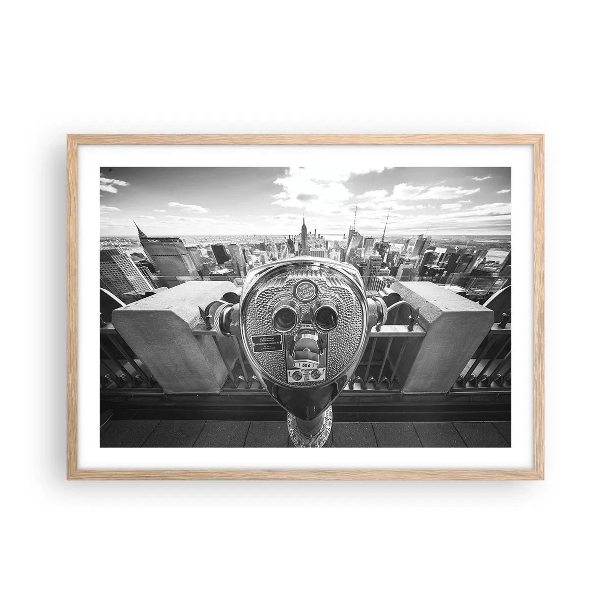 Plakát v rámu světlý dub - Město nad městy - 70x50 cm