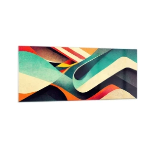 Obraz na skle - Intenzivní kompozice - 100x40 cm