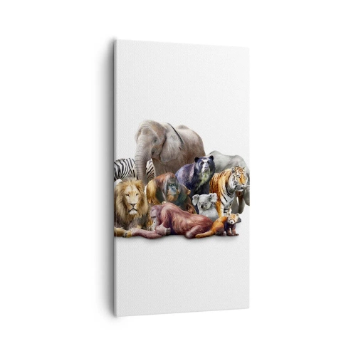 Obraz na plátně - Africká rodinná fotografie - 55x100 cm