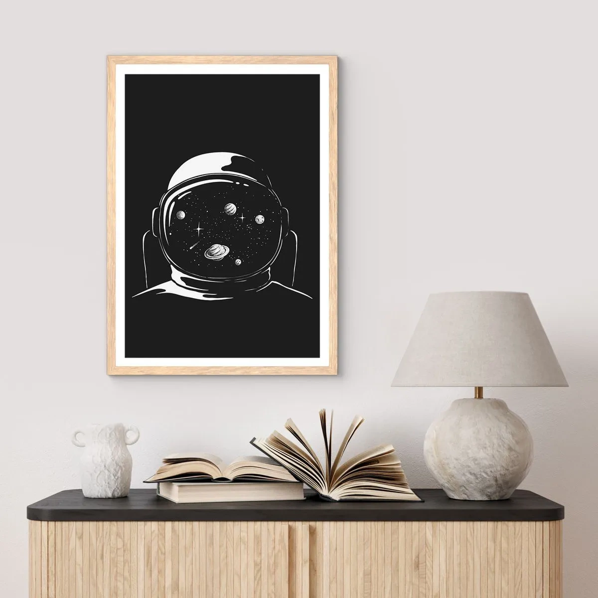 Plakát v rámu světlý dub - Skvělý výhled - 70x100 cm