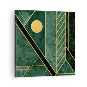 Obraz na plátně - Dynamika zlata a lazuritu - 60x60 cm