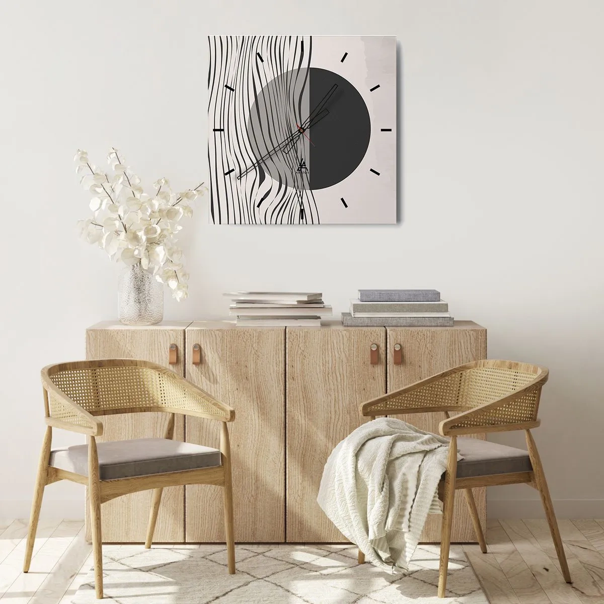 Nástěnné hodiny - Poloviční kompozice - 30x30 cm