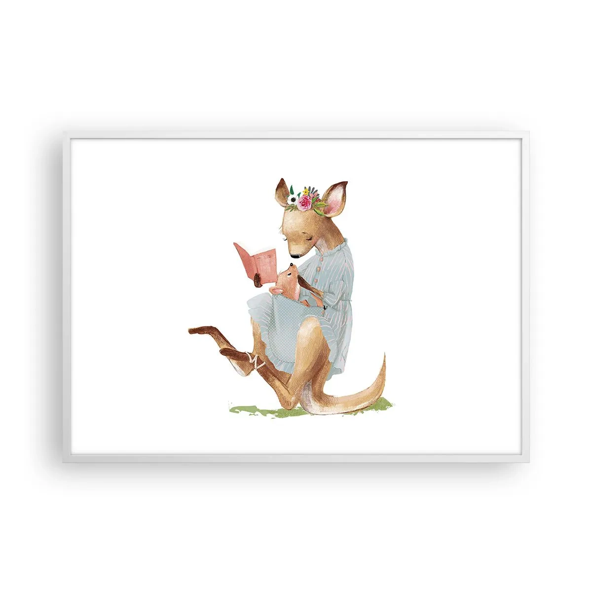 Plakát v bílém rámu - Přečti mi, mami - 100x70 cm