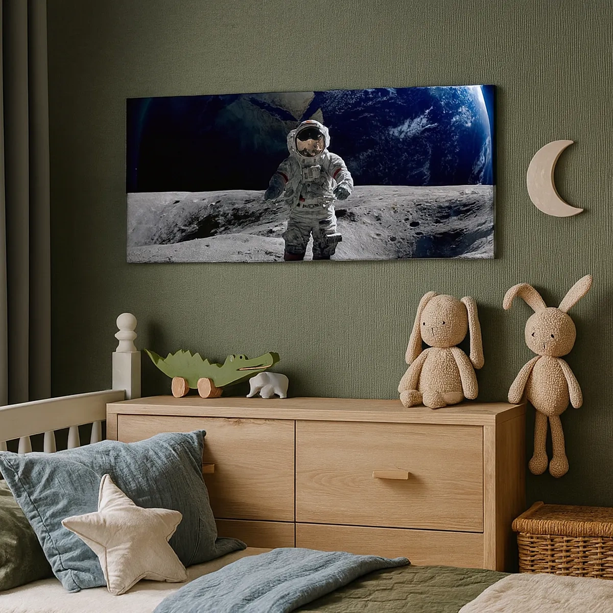 Obraz na plátně - Pozdravy s Měsíce - 30x30 cm