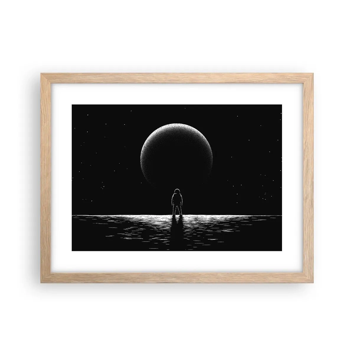 Plakát v rámu světlý dub - Tváři v tvář - 40x30 cm