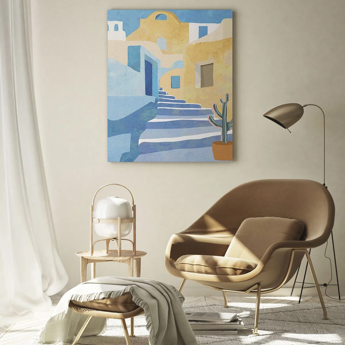 Obraz na skle - Den v arabském městě - 80x120 cm