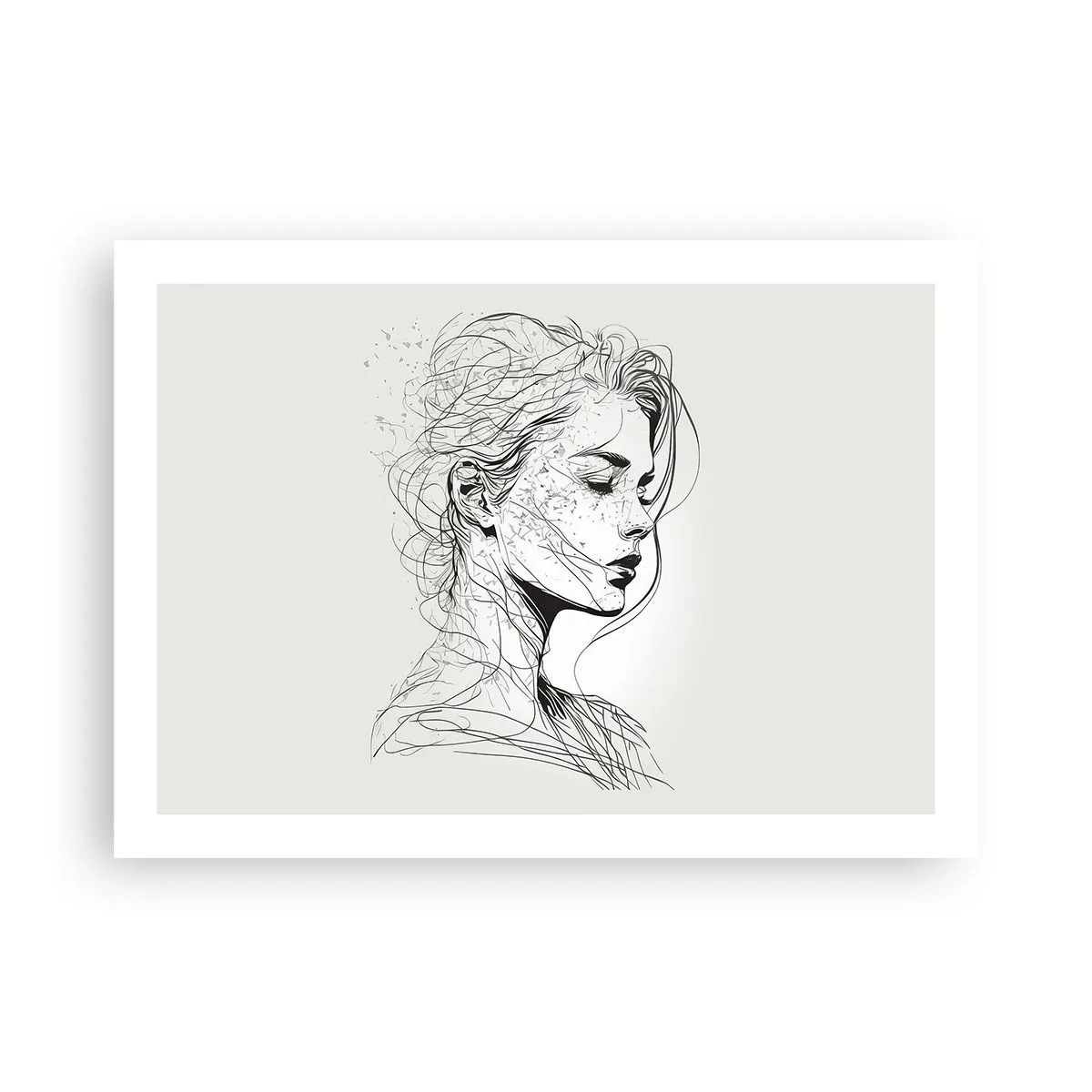 Plakát - Portrét v zamyšlení - 70x50 cm